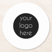 販売促進会社のロゴの顧客ギフト ラウンドペーパーコースター (正面)
