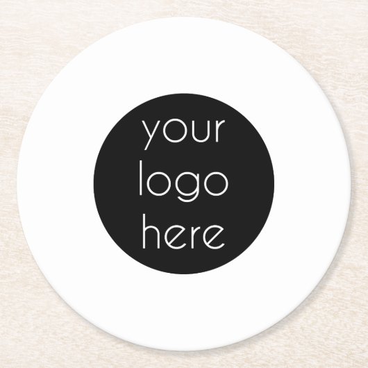 販売促進会社のロゴの顧客ギフト ラウンドペーパーコースター (正面)