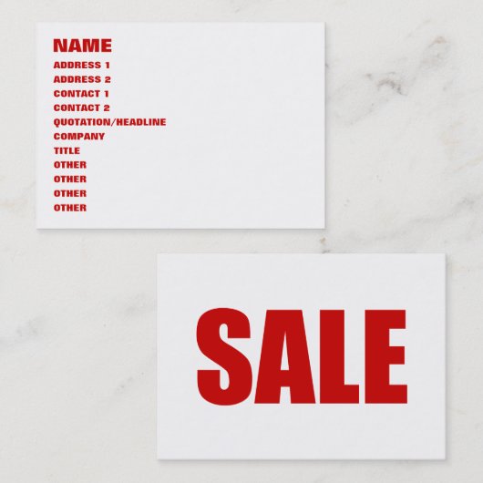 販売名刺 名刺 (正面/裏面)