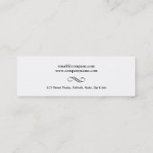 販売員のスタイリストの買物客は個人化なります スキニー名刺 (裏面)