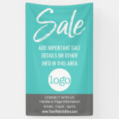 販売広告 – ロゴと詳細の追加 横断幕 (縦)