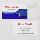 販売店車の員 名刺 (正面/裏面)