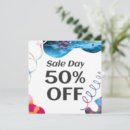 販売日50%オフ – フラットセール – 特別オファー 招待状 (スタンド正面)