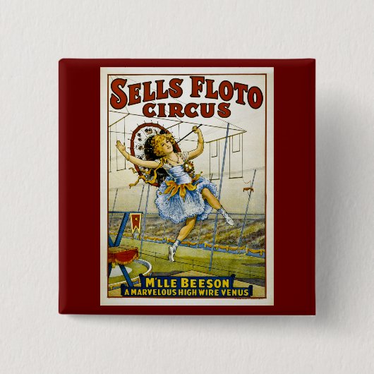 販売法Floto 1921年- M'lle Beeson 缶バッジ (正面)