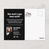 販売済みはがき-黒モダン ポストカード (裏面)