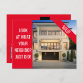 販売済み – おもしろいはがき – 赤 ポストカード (正面/裏面)