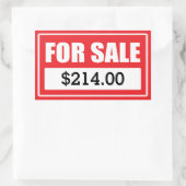 販売用のカスタム価格ステッカー 長方形シール (バッグ)