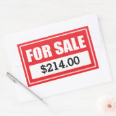 販売用のカスタム価格ステッカー 長方形シール (封筒)