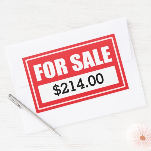 販売用のカスタム価格ステッカー 長方形シール (封筒)