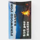 販売用の薪の編集価格 横断幕 (縦)