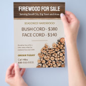 販売用の薪ビジネスフライヤーテンプレート チラシ (手)