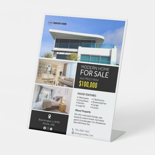 販売用カスタム台座標識 台座サイン (正面)