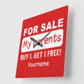 販売用カスタム壁時計 スクエア壁時計 (傾斜)