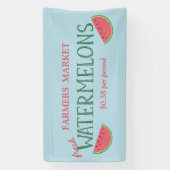 販売用スイカ広告の業務用バナー 横断幕 (縦)