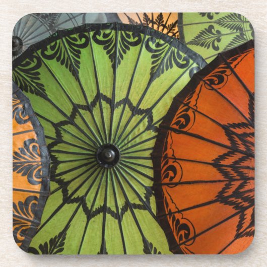 販売用パラソル，バガン，ミャンマー コースター (正面)