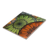 販売用パラソル，バガン，ミャンマー タイル (側面)