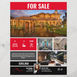 販売用フライヤー – 赤モダン チラシ