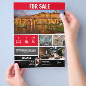 販売用フライヤー – 赤モダン チラシ (手)