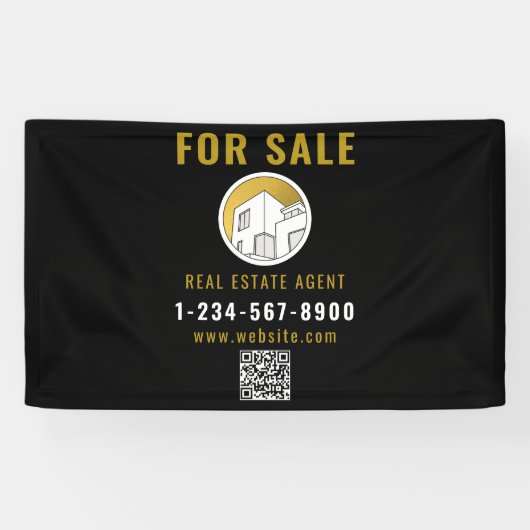 販売用実在不動産エージェントモダンロゴドア 横断幕 (横)
