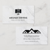 販売用実在不動産代理大理石 予約カード (正面/裏面)