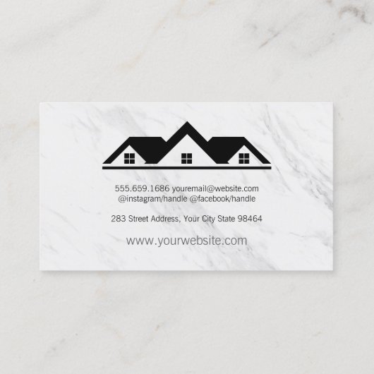 販売用実在不動産代理大理石 予約カード (裏面)