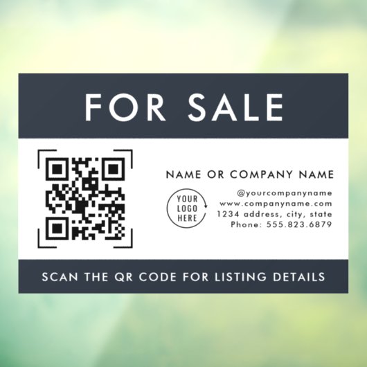 販売用QRコードスキャン | ビジネスロゴ ウィンドウサイン (シート3)