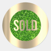販売終了金ゴールドグリーンゴルフグリーンラグジュアリーエステートエージェント ラウンドシール (正面)