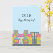 販売者終了おめでとうございます不動産仲介業者カード カード (黄色い花)