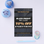 販売金ゴールドブルーブラックテクスチャタイポグラフィ チラシ (シングル)