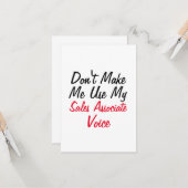 販売関連の音声を使用しない カード (正面/裏面インサイチュ)