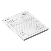 販売領収書テンプレート | ミニマリスト・ビジネス・型枠 ノートパッド (アングル)