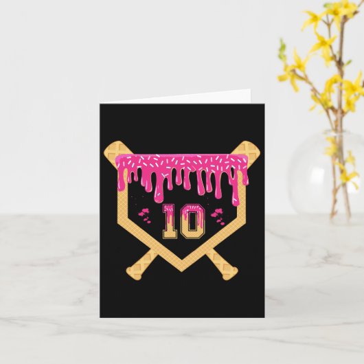 販売10年の古い誕生日ドリップ10誕生日氷C カード (黄色い花)