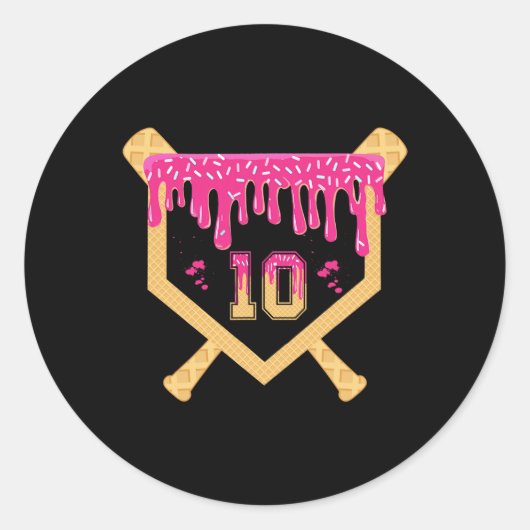 販売10年の古い誕生日ドリップ10誕生日氷C ラウンドシール (正面)