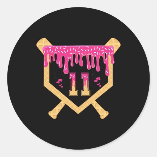 販売11歳誕生日ドリップ11誕生日氷C ラウンドシール (正面)