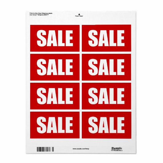 販売 ラベル (フルシート)