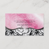 販売! 311物惜しみしないピンクの大皿の銀 名刺 (裏面)