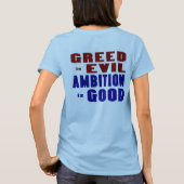 貪欲と野心 Tシャツ (裏面)