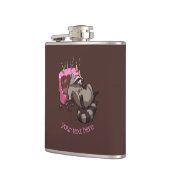 貪欲なラクーンお誕生日ケーキ漫画がいっぱい フラスク (左)