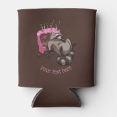 貪欲なラクーンお誕生日ケーキ漫画がいっぱい 缶クーラー (正面)