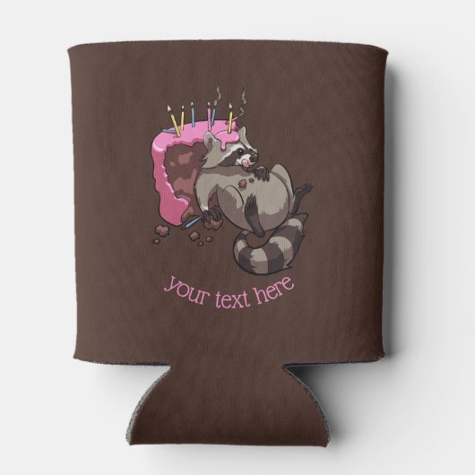 貪欲なラクーンお誕生日ケーキ漫画がいっぱい 缶クーラー (裏面)