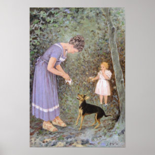 『貪欲な小さな犬』 by グイド・マルズッリ、リアリズム ポスター