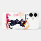 貪欲な猫、ハロウィーン、作家ナターシャ私たち Case-Mate iPhoneケース (裏面 (横))