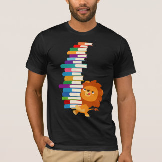 貪欲な読者(かわいい漫画のライオン)のTシャツ Tシャツ