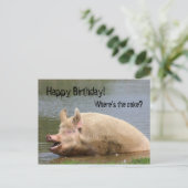 貪欲な豚誕生日 ポストカード (スタンド正面)