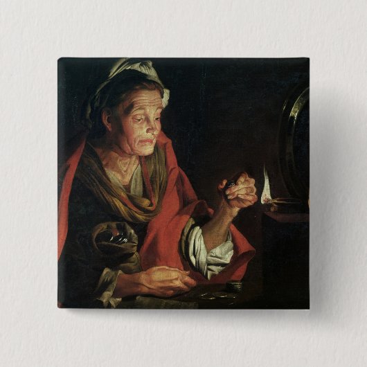 貪欲貪欲 缶バッジ (正面)