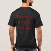 貫入が出られた暗殺者 Tシャツ (裏面)