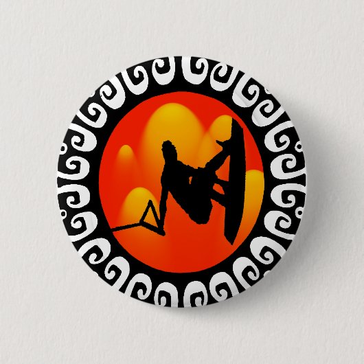 貫入が出られるWAKEBOARDING日曜日 缶バッジ (正面)