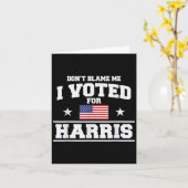 責めないでハリスに投票した カード (黄色い花)