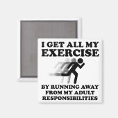 責ランニング任遠くに磁石からおもしろいの マグネット (正面/裏面)