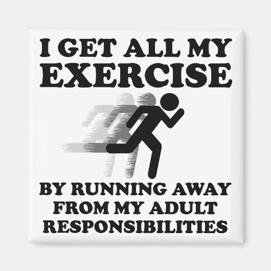 責ランニング任遠くに磁石からおもしろいの マグネット (正面)